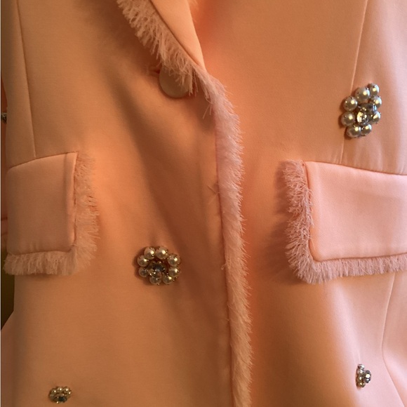 Cinq à Sept Pink Embellished Blazer - Picture 4 of 10